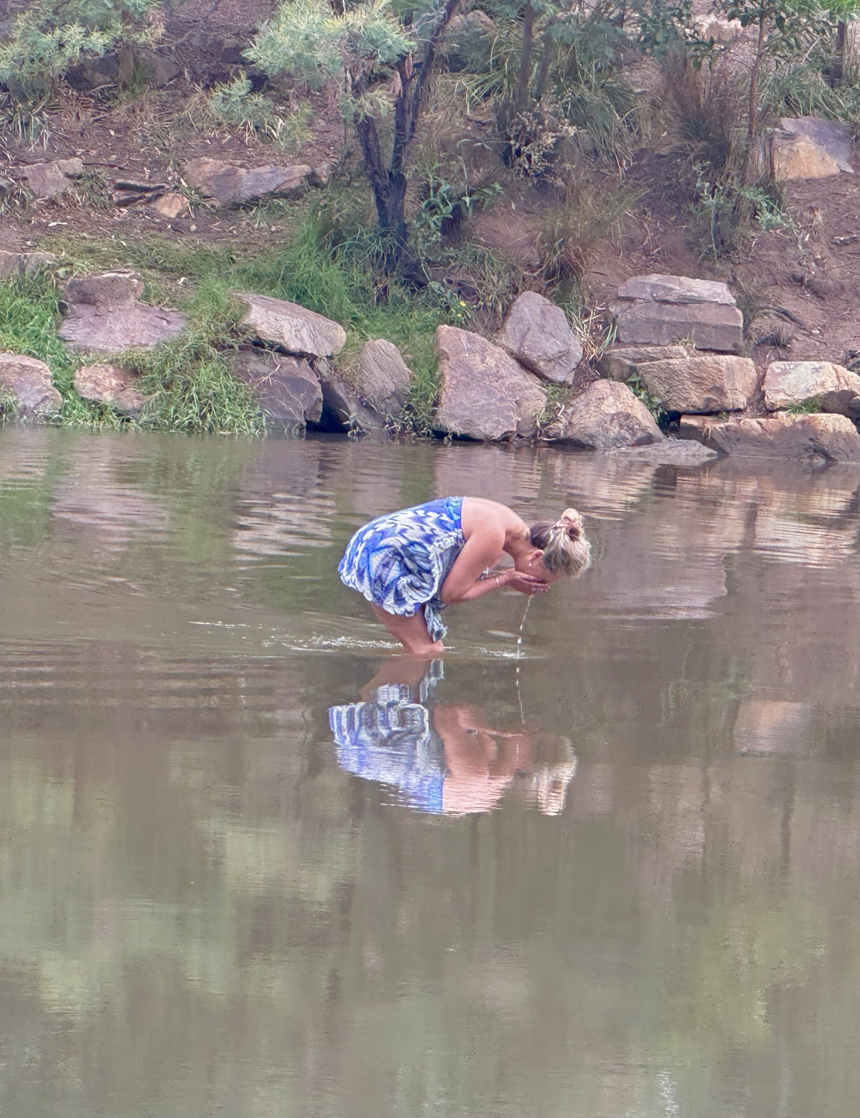 River Crossing lady